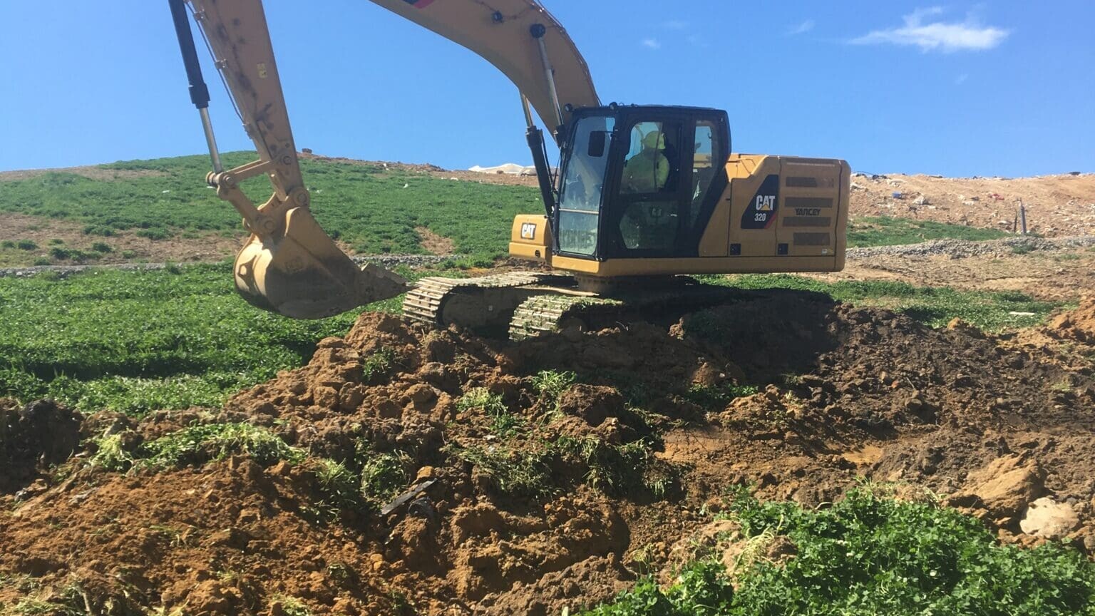 Man working on heavy equipment