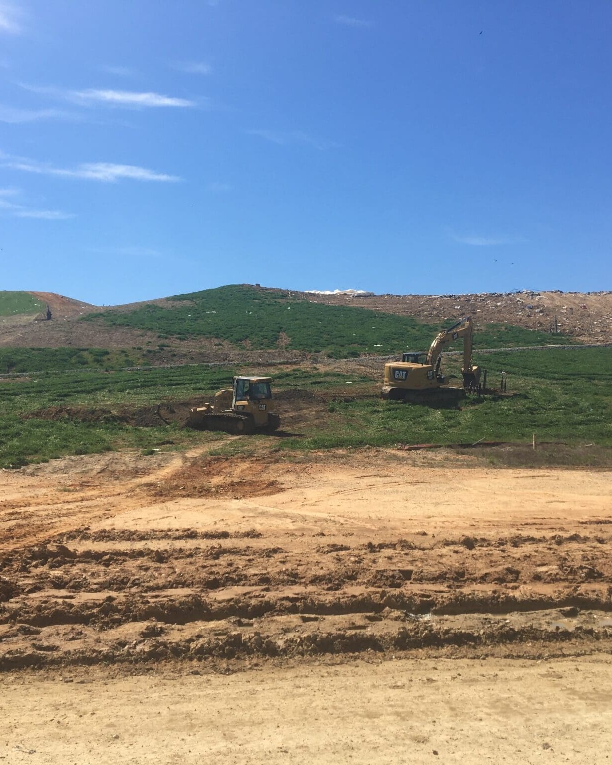 Heavy equipment in Charles City County Landfill