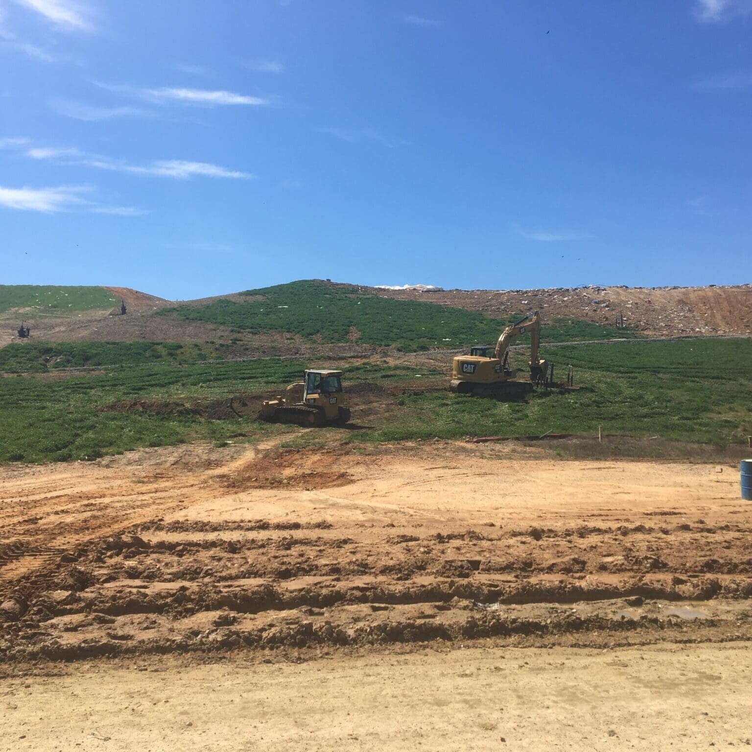 Heavy equipment in Charles City County Landfill